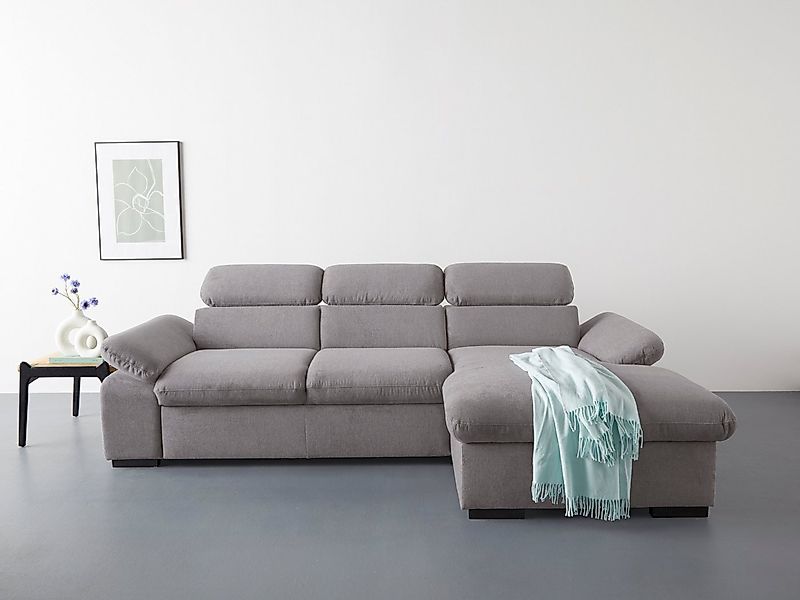 COTTA Ecksofa "Lola L-Form mit Kopfteilfunktion & Hocker" wahlweise mit Bet günstig online kaufen