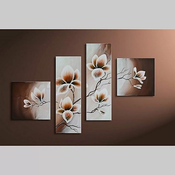 4 Leinwandbilder MAGNOLIA (9) 100 x 70cm Handgemalt günstig online kaufen