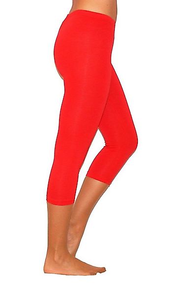 YESET Caprihose Damen 3/4 Capri Leggings Baumwolle ROT XXXL Capri kurze Leg günstig online kaufen