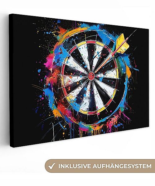 OneMillionCanvasses® Leinwandbild Graffiti - Sport - Darts - Dartscheibe, F günstig online kaufen