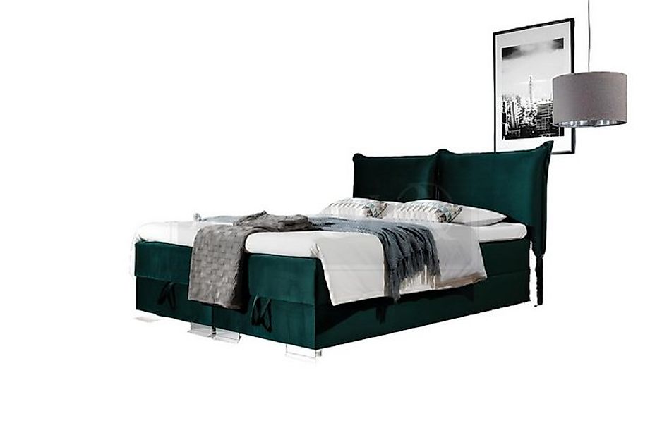 JVmoebel Bett Boxspring Betten Bett Polster Kunstleder Designer Hotel Doppe günstig online kaufen