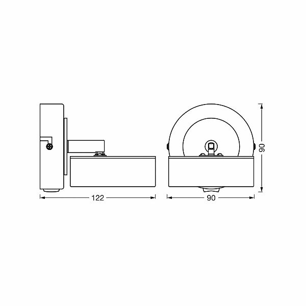 OSRAM LED-Deckenstrahler PLUTO, weiß, 1 Spot, Metall 3.000 K günstig online kaufen