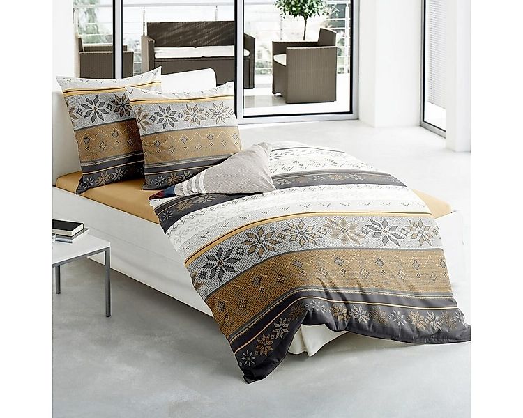 TRAUMSCHLAF Bettwäsche Norweger, Biber, 2 teilig, Winterbettwäsche in warme günstig online kaufen