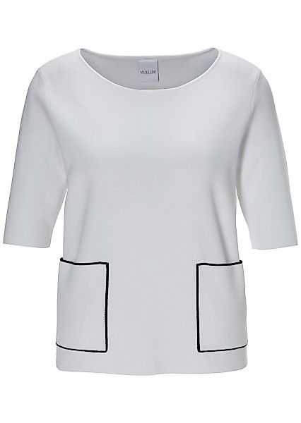 MADELEINE Longpullover "Strickpullover Eleganter Viskosepullover mit Rundha günstig online kaufen