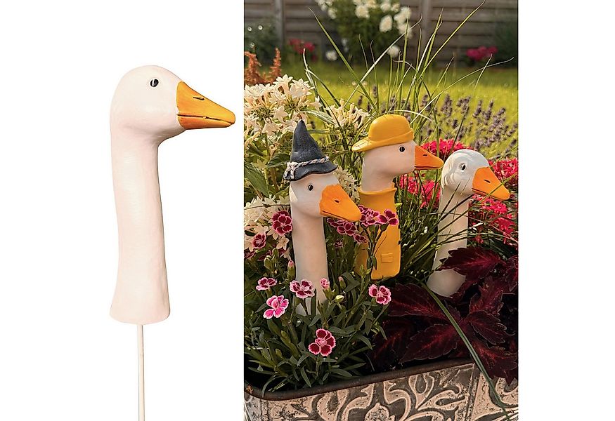 Online-Fuchs Gartenstecker BLUMENSTECKER Gartenfiguren Gänsehals, Gans (Ca. günstig online kaufen