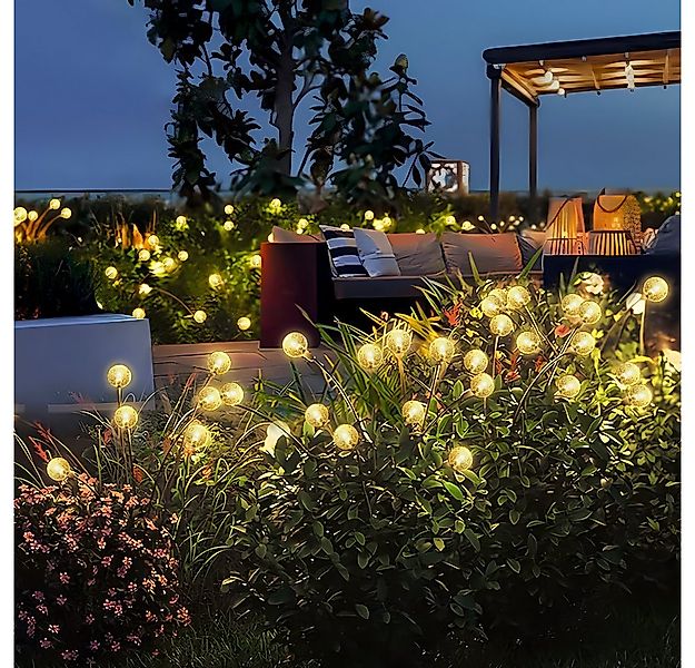 Salcar LED Solarleuchte 2er LED Solarleuchte Kugel Warmweiß Garten Solar La günstig online kaufen