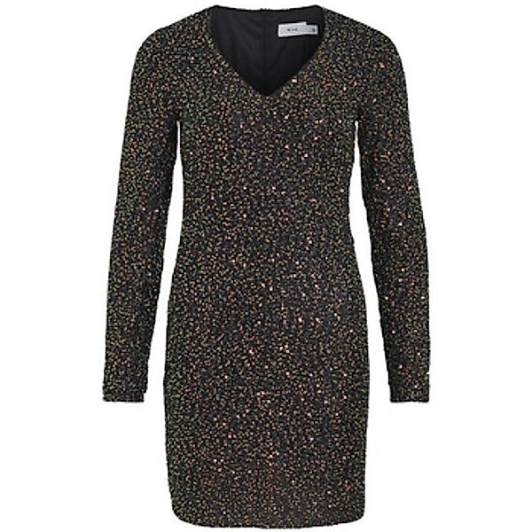 Vila Abendkleid Pailletten Midi Eleganter Langarm Dress VISCARA (lang) VIRI günstig online kaufen