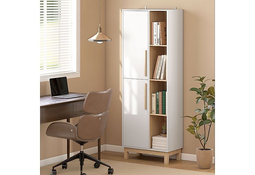 HOMCOM Bücherregal Bücherschrank, Büroregal 1-tlg., für Wohnzimmer, Büro, W günstig online kaufen