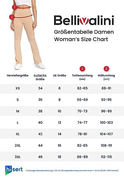 Bellivalini Leggings Damen Yogahose Jogginghose Flare günstig online kaufen
