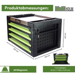 TRUTZHOLM Werkstattwagen Werkzeugkiste 4 Schubladen ca. günstig online kaufen