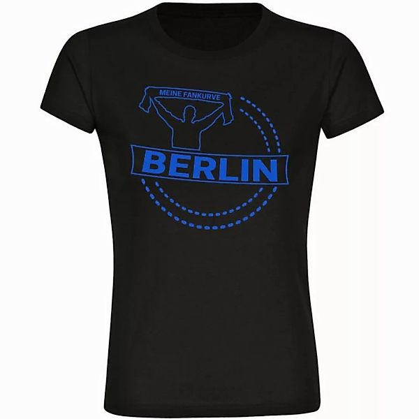 multifanshop T-Shirt Damen Berlin blau - Meine Fankurve - Frauen günstig online kaufen