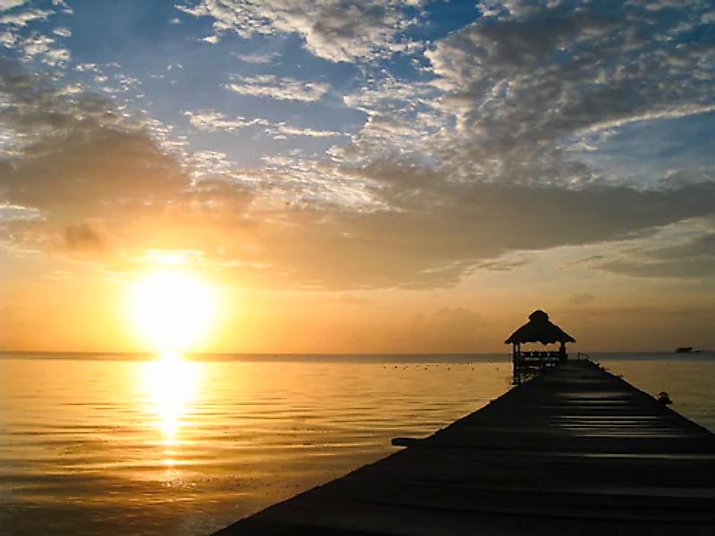 Papermoon Fototapete »Sunburst over Belize« glatt günstig online kaufen