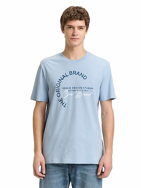 TOM TAILOR Denim Kurzarmshirt mit Logo-Print günstig online kaufen