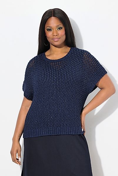 Ulla Popken Strickpullover Pullover Pailletten Rundhals günstig online kaufen