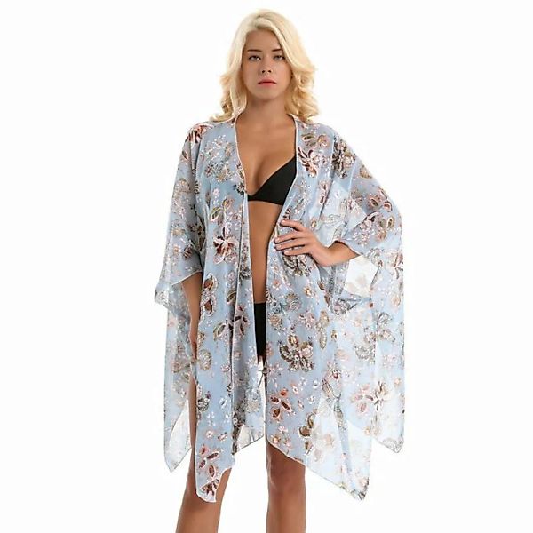AUKUU Strandkleid Modische Allround-bedruckte Cape Sonnenschutz Cardigan 10 günstig online kaufen