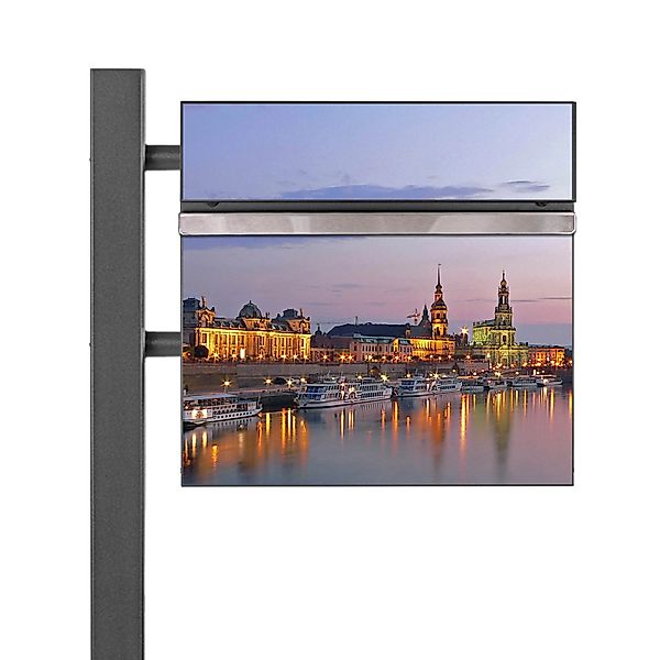 Banjado Standbriefkasten Anthrazit 45x120x16.5cm Groß Inkl. Montagematerial günstig online kaufen