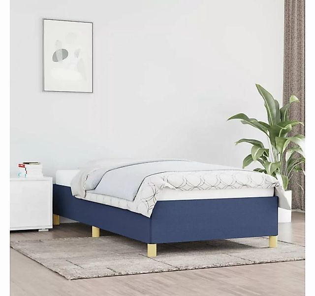 furnicato Bett Bettgestell Blau 100x200 cm Stoff günstig online kaufen
