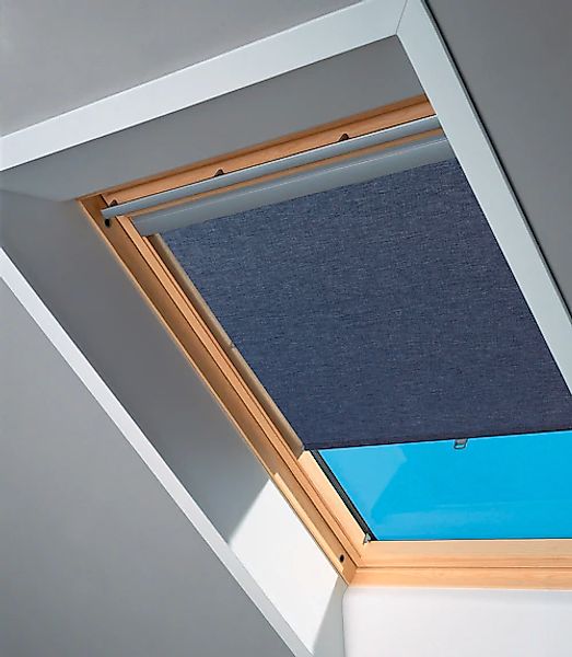 VELUX Dachfensterrollo "mit Haltekrallen RHL 200 9050" Lichtschutz Sichtsch günstig online kaufen