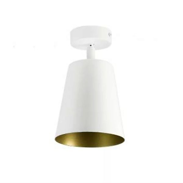 Deckenlampe Weiß Gold Metall Retro flexibel E27 günstig online kaufen