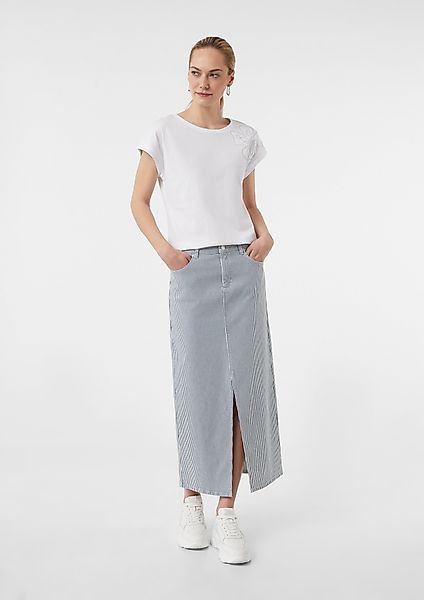 comma casual identity Maxirock Elastischer Jeans-Rock günstig online kaufen
