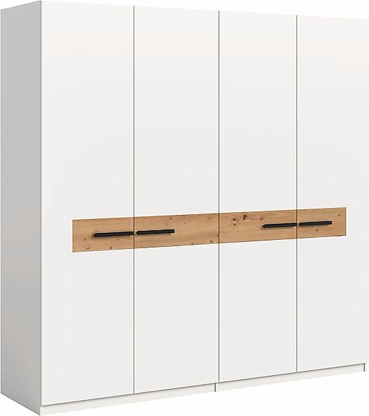Home affaire Kleiderschrank "NIEL" BxH: 200x200 cm, 2 Kleiderstangen, 4 Ein günstig online kaufen