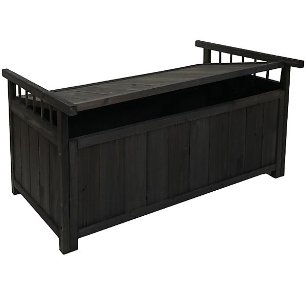 Proregal Aufbewahrungstruhe HxBxT 53x108x60cm Tanne Holz Anthrazit Gartentr günstig online kaufen