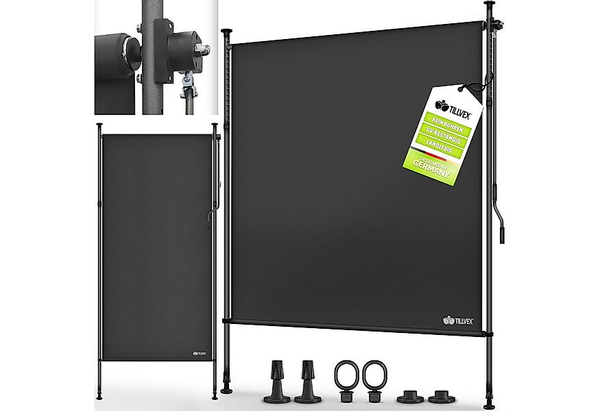 tillvex Klemmmarkise tillvex© Klemmmarkise Senkrechtmarkise Außen Balkon (S günstig online kaufen