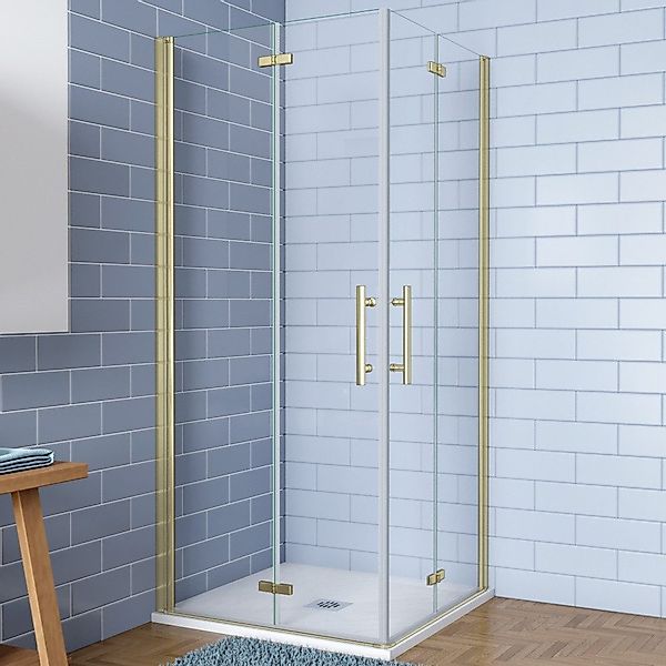 AICA Eckdusche H:195cm Scharniertür Drehtür Falttür günstig online kaufen