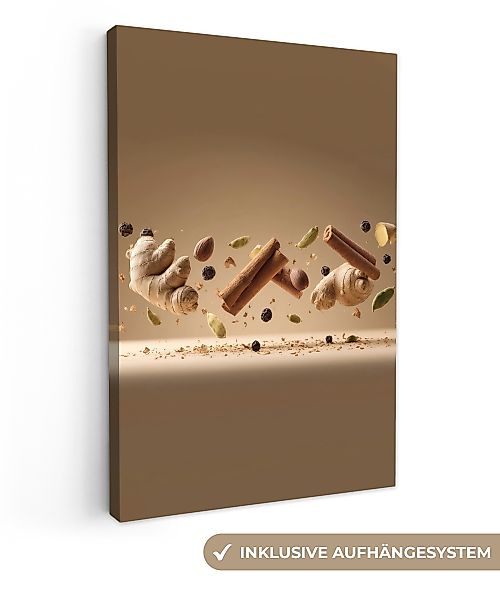 OneMillionCanvasses® Leinwandbild Gewürze - Dynamisch schwebend günstig online kaufen
