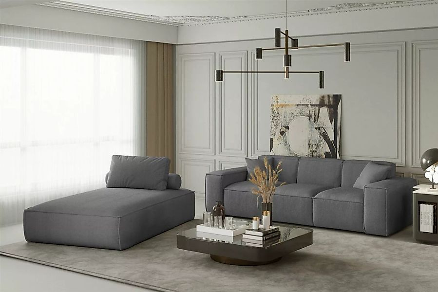 Fun Möbel Polstergarnitur Sofa-Set 2-teilig Chaiselongue und 3-Sitzer CELES günstig online kaufen
