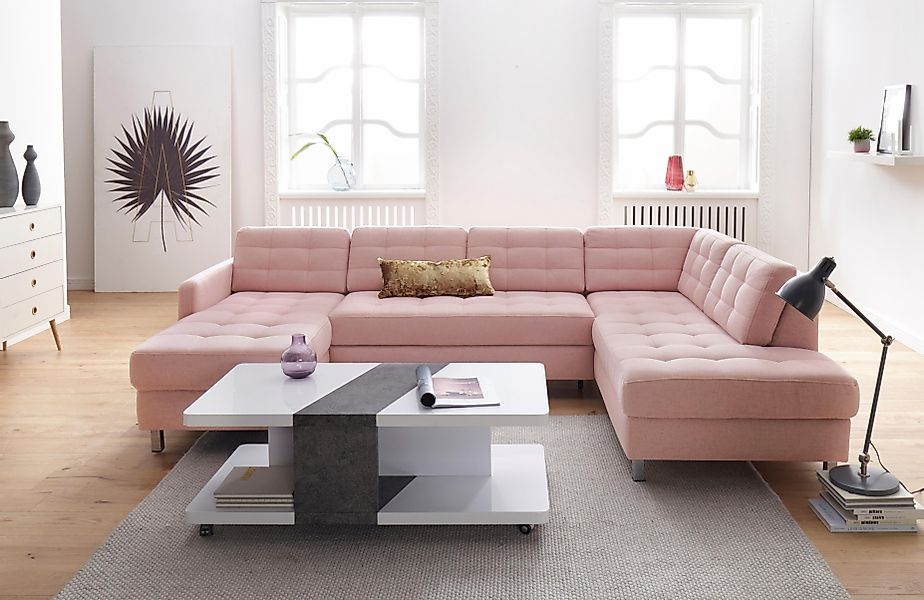 sit&more Wohnlandschaft "Picasso U-Form" wahlweise mit Bettfunktion und Bet günstig online kaufen