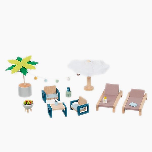 goki Puppenhausmöbel Outdoor Möbel Set Mallorca günstig online kaufen