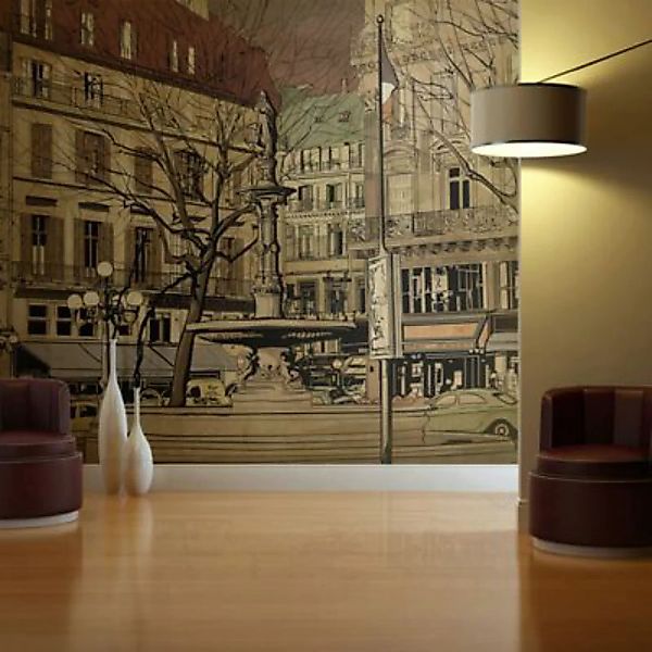 artgeist Fototapete Parisian fountain sand Gr. 350 x 270 günstig online kaufen