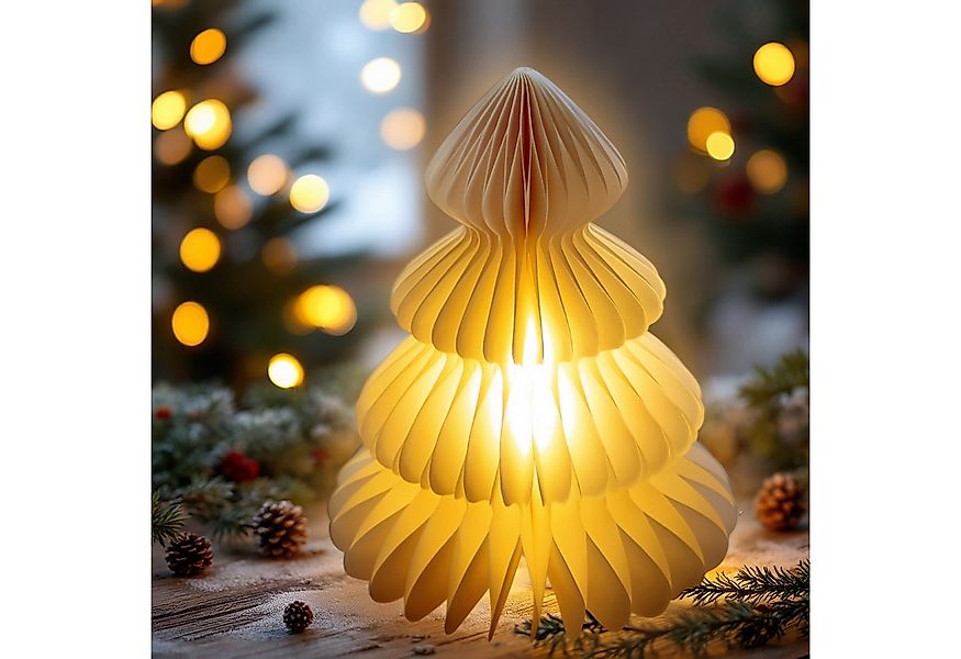 Spetebo LED-Dekofigur LED Papier Engel warm weiß beleuchtet - 28 cm (Anzahl günstig online kaufen