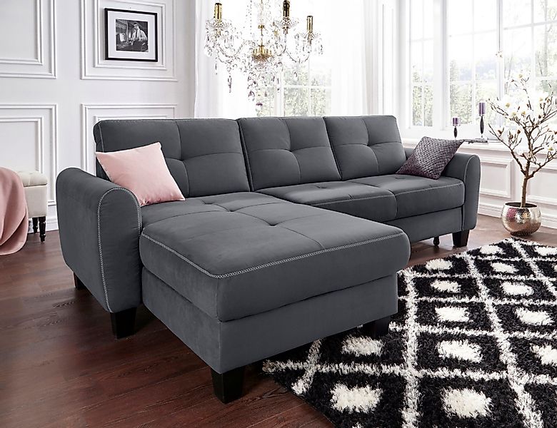 sit&more Ecksofa Varese L-Form, mit Federkern, günstig online kaufen