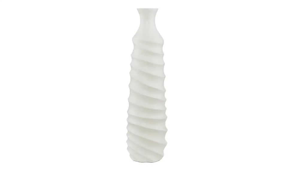 HOME STORY Deko Vase   ¦ weiß ¦ Polyresin (Kunstharz) ¦ Maße (cm): H: 50  Ø günstig online kaufen