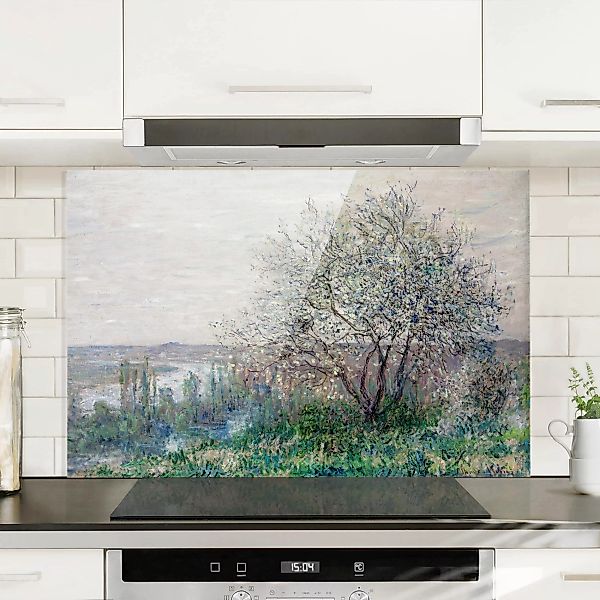 Glas Spritzschutz Kunstdruck - Querformat 3:2 Claude Monet - Frühlingsstimm günstig online kaufen