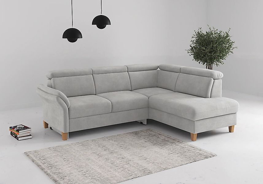 Home affaire Ecksofa "Glendale, L-Form" inkl. Kopfteilverstellung, wahlweis günstig online kaufen