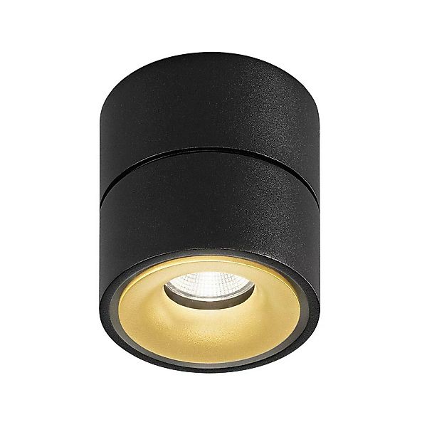 Egger Clippo S LED-Deckenspot, schwarz-gold günstig online kaufen