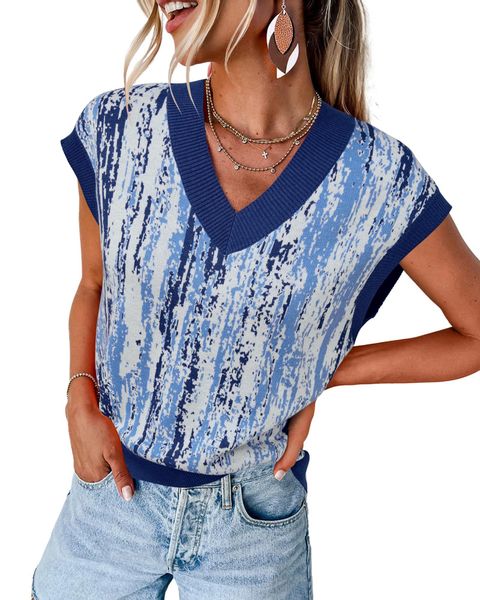 Arach&Cloz Pullunder Arach&Cloz Damen Pulloverwesten bedruckt günstig online kaufen