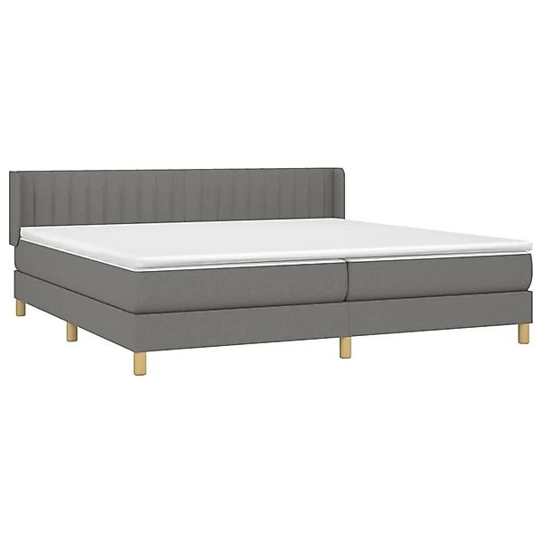 vidaXL Boxspringbett mit Matratze Dunkelgrau 200x200 cm Stoff 3130458 günstig online kaufen