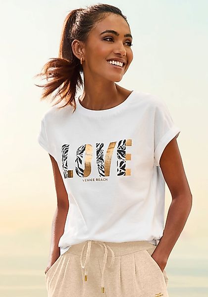 Venice Beach Kurzarmshirt mit Frontprint, T-Shirt günstig online kaufen