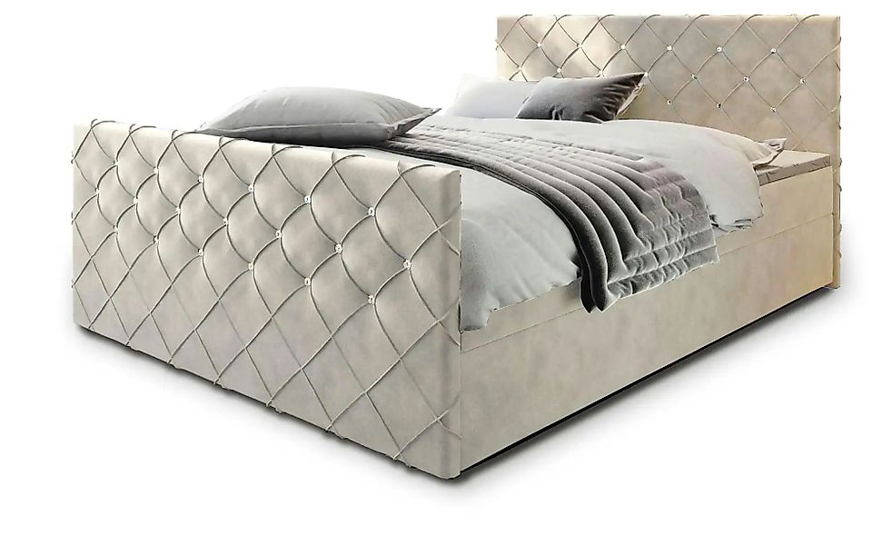 MASSENO Boxbett mit Bettkasten Mandi ¦ beige ¦ Maße (cm): B: 160 H: 98 Bett günstig online kaufen