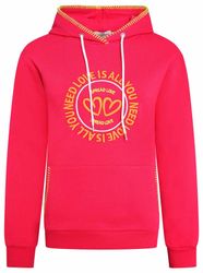 Zwillingsherz Sweatshirt Kapuze, Kontrast-Stitching, Langarm, Kängurutasche günstig online kaufen