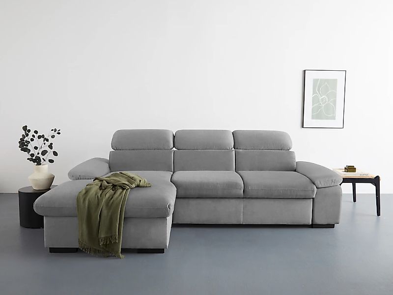 COTTA Ecksofa "Lola L-Form mit Kopfteilfunktion & Hocker" wahlweise mit Bet günstig online kaufen