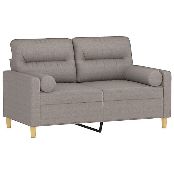 vidaXL 2-Sitzer-Sofa mit Zierkissen Taupe 120 cm Stoff 3200820 günstig online kaufen