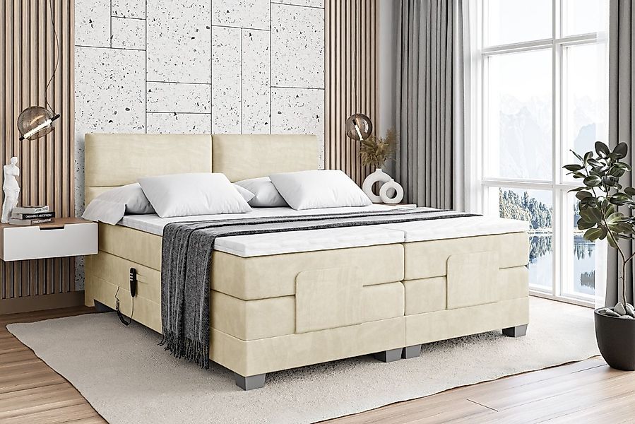 ALTDECOR Boxspringbett MAYA EL (Elektrisch verstellbar H4/Multipocket H3/Bo günstig online kaufen