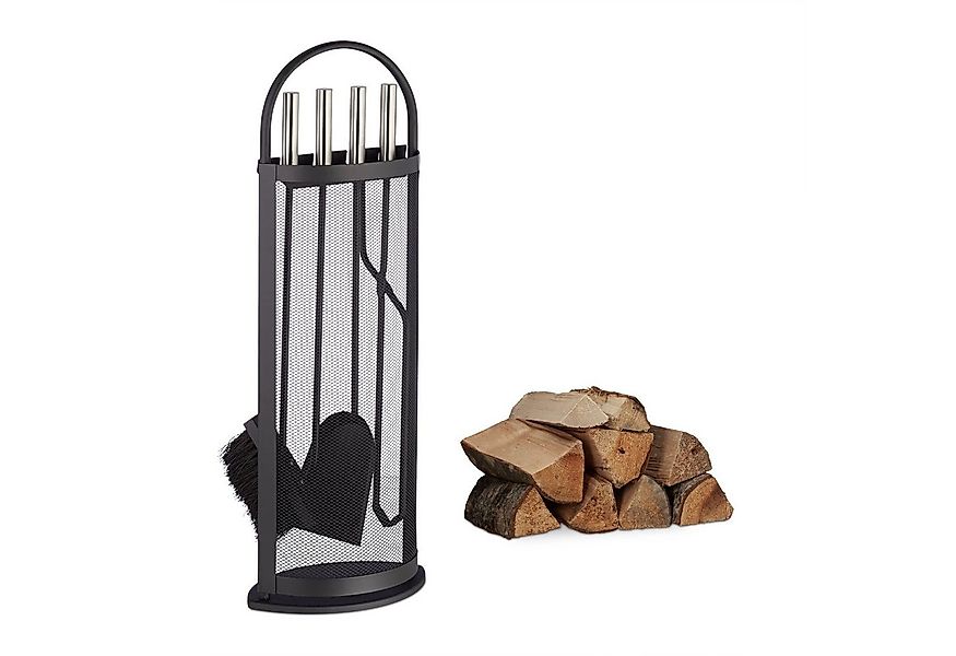 relaxdays Kamingarnitur Kaminbesteck modern 5 teilig günstig online kaufen