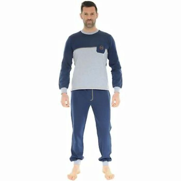 Christian Cane  Pyjamas/ Nachthemden PYJAMA LONG JOGGING BLEU DORIAN günstig online kaufen