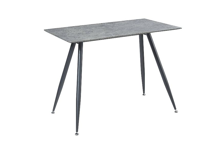 en.casa Esstisch, »Fitjar« für 4 Personen 100 x 60 cm Stahlbeine Beton-Opti günstig online kaufen